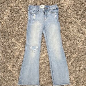 Abercrombie Kids Blue Distressed Flare Jeans